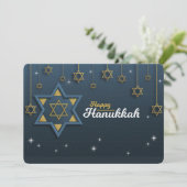 Kerstkaart met gelukkig Hanukkah (Staand voorkant)