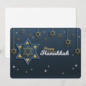 Kerstkaart met gelukkig Hanukkah (Voorkant / Achterkant)