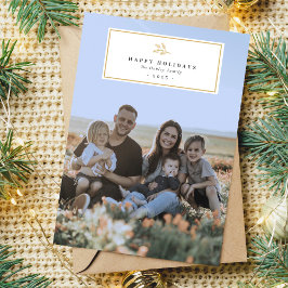 Kerstkaart met gelukkig kerstfeest familie foto