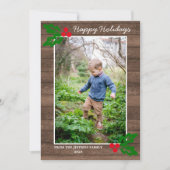 Kerstkaart met gelukkig kerstfeest foto van famili (Voorkant)