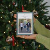 Kerstkaart met gelukkig kerstfeest foto van het ge