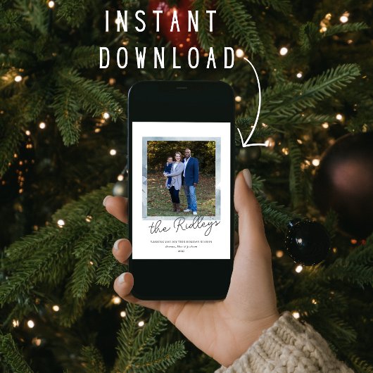 Kerstkaart met gelukkig kerstfeest foto van het ge