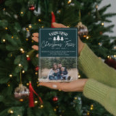 Kerstkaart met gelukkig kerstfeest foto van het ge