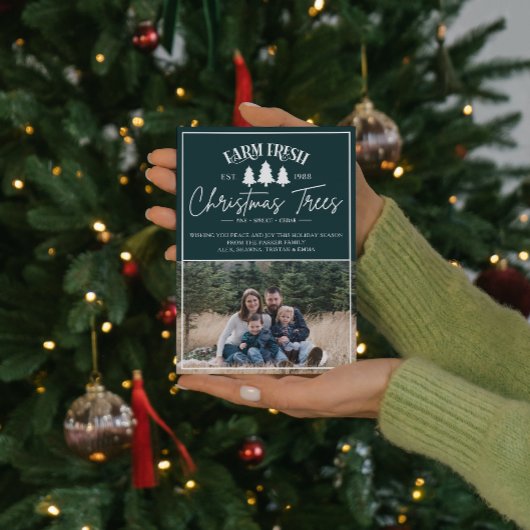 Kerstkaart met gelukkig kerstfeest foto van het ge