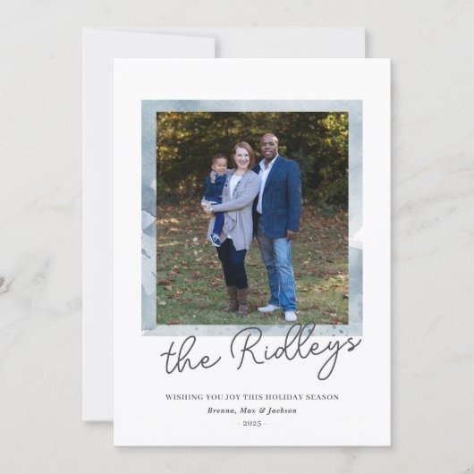 Kerstkaart met gelukkig kerstfeest foto van het ge (Voorkant)