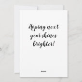 Kerstkaart met gemaskerde Rudolf (Achterkant)