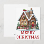Kerstkaart met Gemberkoekhuis (Voorkant / Achterkant)