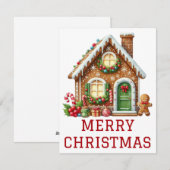 Kerstkaart met Gemberkoekhuis (Voorkant / Achterkant)