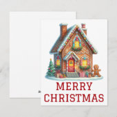 Kerstkaart met Gemberkoekhuis (Voorkant / Achterkant)