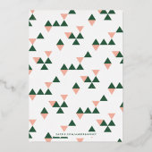 Kerstkaart met geometrisch ontwerp en folie - Groe Uitnodiging (Achterkant)