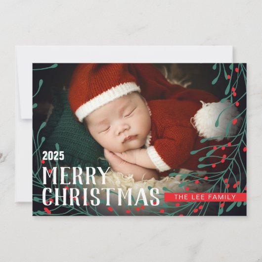 Kerstkaart met gepersonaliseerde afbeelding (Voorkant)