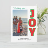 Kerstkaart met gepersonaliseerde foto-collage (Staand voorkant)