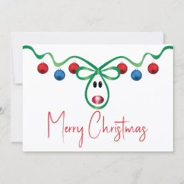 Kerstkaart met gepersonaliseerde tekst notitiekaartje