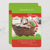 Kerstkaart Met Geschulpte Randen En Foto (Voorkant / Achterkant)