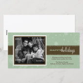 Kerstkaart met gestreepte lint (Voorkant / Achterkant)