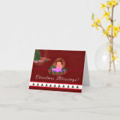 Kerstkaart met gezellige adventskaarsen kaart (Gele Bloem)