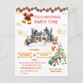 Kerstkaart met gezellige Kerstman Feestdagenkaart