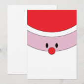 Kerstkaart met gezicht van de Kerstman (Voorkant / Achterkant)