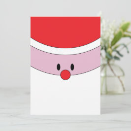 Kerstkaart met gezicht van de Kerstman
