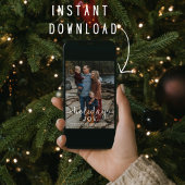 Kerstkaart met gezinsfoto voor vakantie