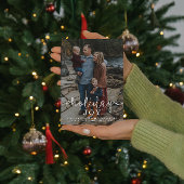 Kerstkaart met gezinsfoto voor vakantie