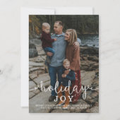 Kerstkaart met gezinsfoto voor vakantie (Voorkant)