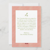 Kerstkaart met Gingham en Persoonlijke Foto (Achterkant)