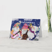 KerstKaart met Gnomen Band Happy Song Kaart (Voorkant)