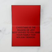 Kerstkaart met golf en een cartoonfiguur kaart (Binnen)