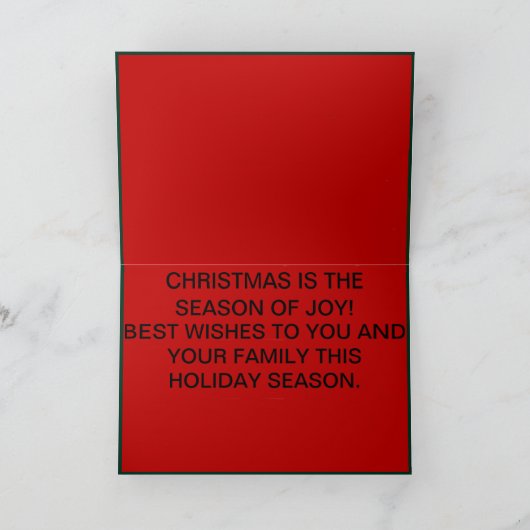 Kerstkaart met golf en een cartoonfiguur kaart (Binnen)