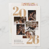 Kerstkaart met goud folie kaart (Voorkant / Achterkant)