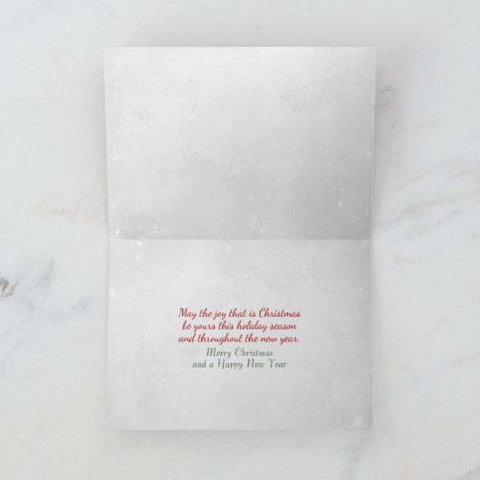 kerstkaart met gouden koorts met feestdag feestdagen kaart (Binnen)