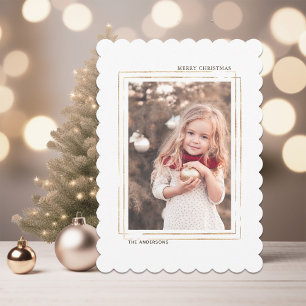 Kerstkaart met gouden lijst