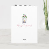 Kerstkaart met Gouden Retriever Feestdagen Kaart (Achterkant)