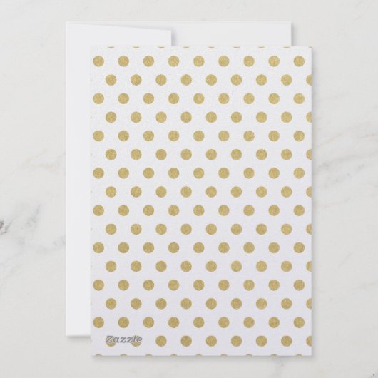 Kerstkaart met gouden stippen (Achterkant)