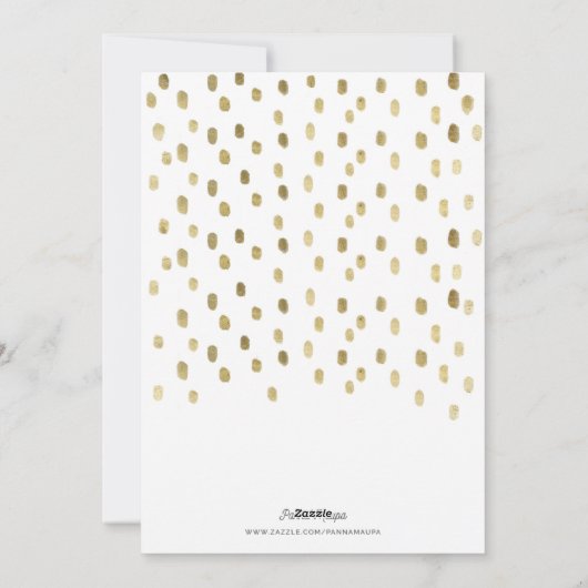 kerstkaart met goudfolie, effect (Achterkant)