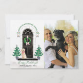 Kerstkaart met Goudkleurige Retriever Kaart (Voorkant)