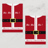 Kerstkaart met grappig ontwerp van kerstman notitiekaartje (Voorkant / Achterkant)