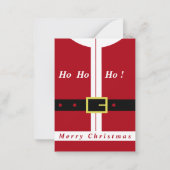 Kerstkaart met grappig ontwerp van Kerstman Notitiekaartje (Achterkant)