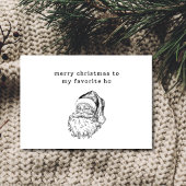 Kerstkaart met grappige favoriet van Sinterklaas