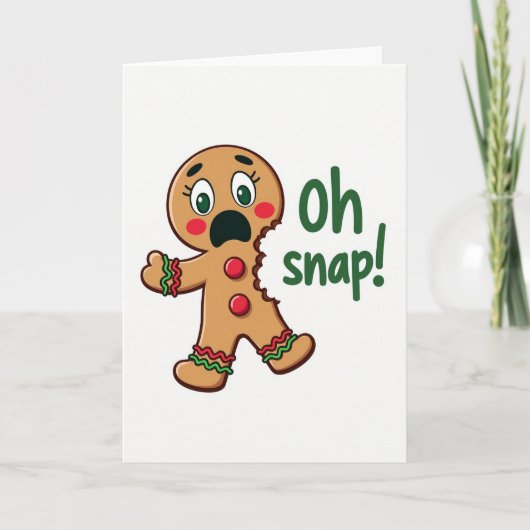 Kerstkaart met Grilkoek Kaart (Voorkant)