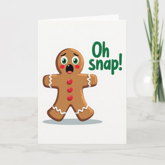 Kerstkaart met Grilleg Koekje Kaart (Voorkant)