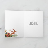 Kerstkaart met grillig ontwerp van geknipt papier kaart (Binnen)