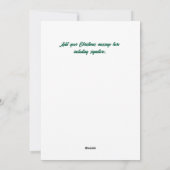 Kerstkaart met groen/rode bloemendesign (Achterkant)