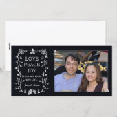 Kerstkaart met groenblijvende kerstthema (Voorkant / Achterkant)