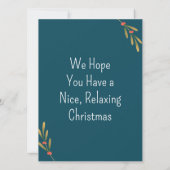 Kerstkaart met groene tekstkleur (Achterkant)