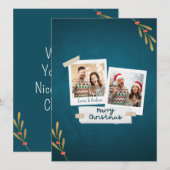 Kerstkaart met groene tekstkleur (Voorkant / Achterkant)