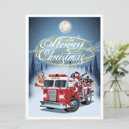 Kerstkaart met groet (Staand voorkant)