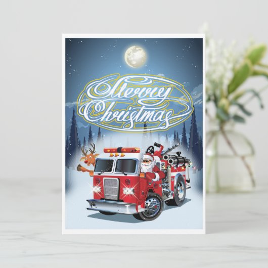 Kerstkaart met groet (Staand voorkant)