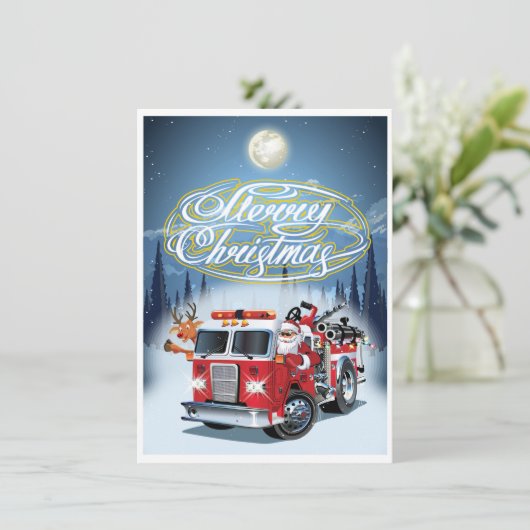 Kerstkaart met groet (Staand voorkant)